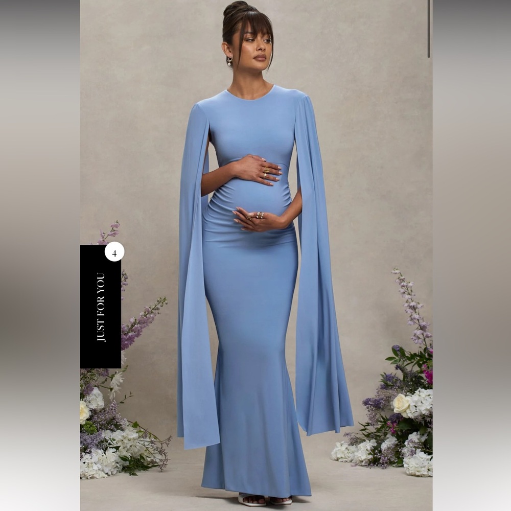 Club L London Blue Sleeveless Gown